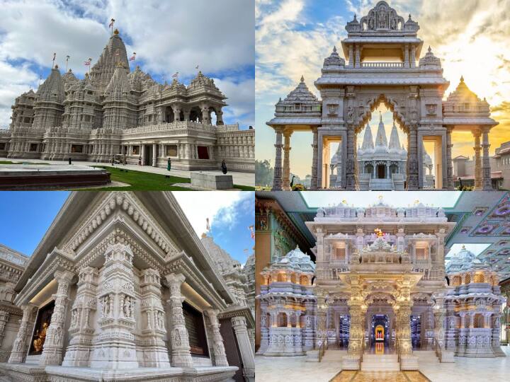 Akshardham Temple USA: विश्व के दूसरे सबसे बड़े हिंदू मंदिर की भव्य तस्वीरें देखकर चौंक जाएंगे