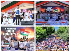 TMC Protests At Jantar Mantar Against Modi Govt Over Release Of MGNREGA Funds — PICS