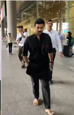 Ram Charan Spotted At Airport: ਏਅਰਪੋਰਟ 'ਤੇ ਨੰਗੇ ਪੈਰੀਂ ਨਜ਼ਰ ਆਏ RRR ਫੇਮ ਰਾਮ ਚਰਨ, ਵਾਇਰਲ ਹੋਈਆਂ ਤਸਵੀਰਾਂ