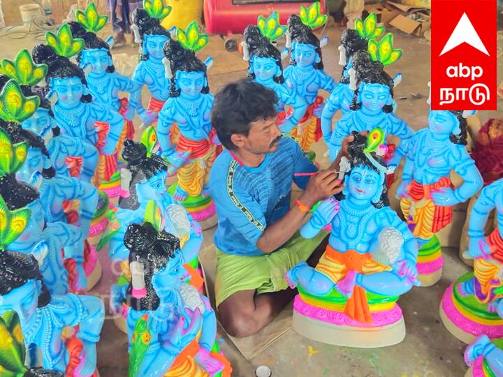 Navratri 2023 Golu Dolls Making Process in Full Swing Villupuram District TNN Navratri Golu Dolls:  35 வடிவிலான கொலு பொம்மைகள்...விழுப்புரத்தில் தயாரிக்கும் பணியில் தொழிலாளர்கள் தீவிரம்