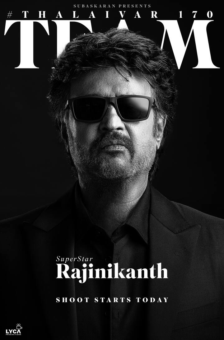 இறுதியாக ரஜினியின் புகைப்படம் வெளியாகியுள்ளது. தலைவர் 170 படத்தின் ஷூட் இன்று தொடங்கவுள்ளதாக லைகா தயாரிப்பு நிறுவனம் அறிவித்துள்ளது