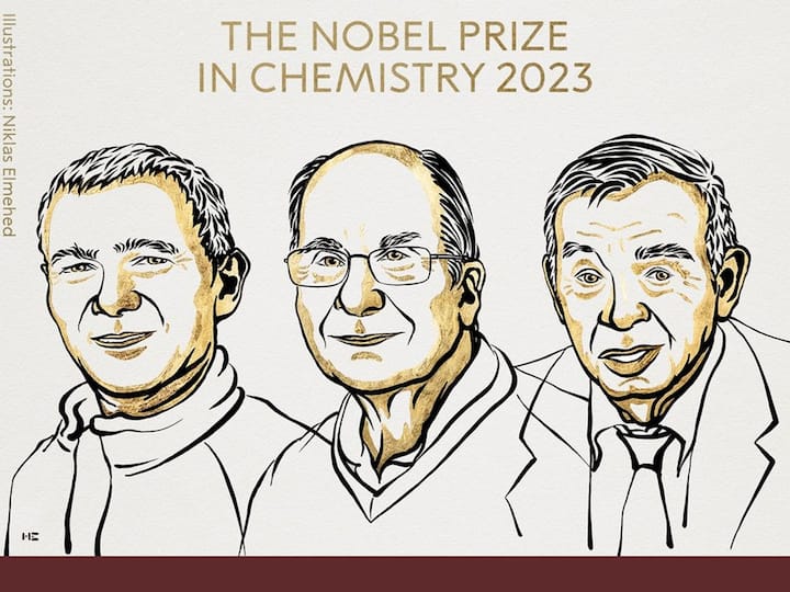Nobel Prize in Chemistry 2023 to Moungi G Bawendi Louis E Brus and Alexei I Ekimov Nobel Prize 2023 marathi news Chemistry Nobel Prize 2023: रसायनशास्त्रातील नोबेल पुरस्कार जाहीर; यंदा 'हे' तीन जण ठरले मानकरी