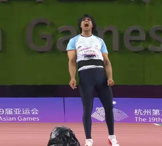 controversy Asian Games 2023 Neeraj Chopra wins Gold with his season best javelin throw know details नीरजचा भाला मोजताच आला नाही, सोशल मीडियावर चिनी तंत्रज्ञानाची खिल्ली
