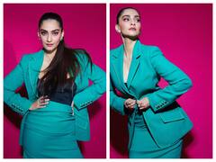 Sonam Kapoor Slays The Fashion Game In A Green Skirt And Blazer