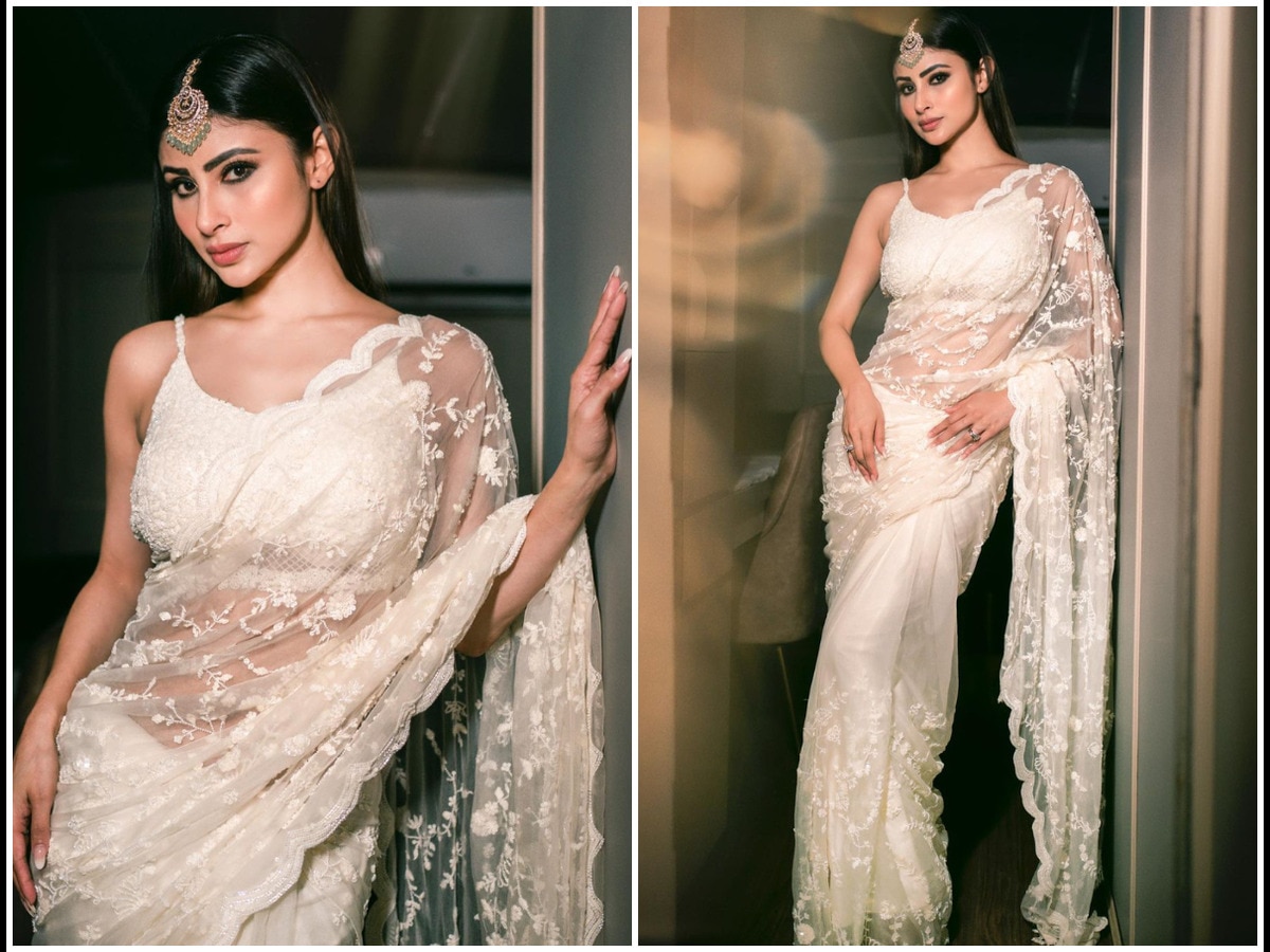 Mouni Roy's ravishing sequin saree looks | Times of India