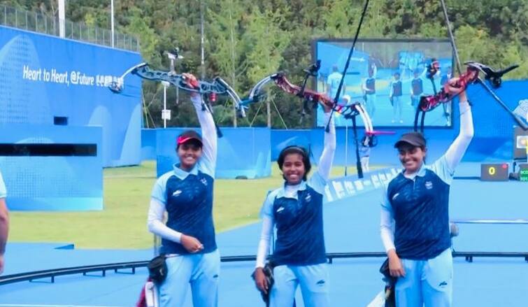 Asian Games 2023: India won 19th gold in Asian Games 2023, Women's Archery team won the final. Asian Games 2023: એશિયન ગેમ્સ 2023માં ભારતે 19મો ગોલ્ડ જીત્યો, મહિલા તીરંદાજી ટીમ ફાઇનલમાં જીતી