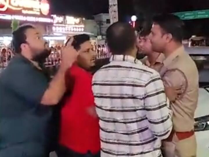 Lucknow fight between two groups at Hazratganj and misbehave with police ann Lucknow News: लखनऊ में रईसजादों का बवाल, कार सवार युवकों से मारपीट, पुलिस से भी अभद्रता