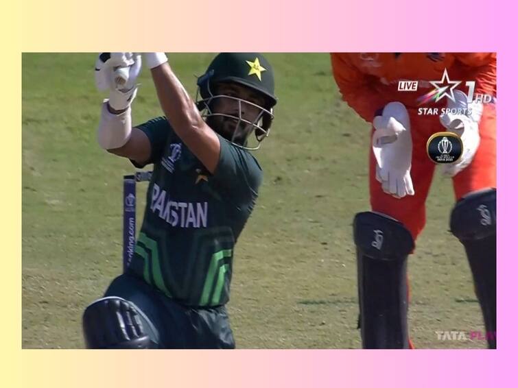 Saud Shakeel 2nd fastest fifty in World Cup history for Pakistan superb knock after an early collapse Saud Shakeel : पाकिस्तानी वर्ल्डकपच्या इतिहासात सौद शकीलचा मोठा पराक्रम अन् अडचणीतील डावही सावरला