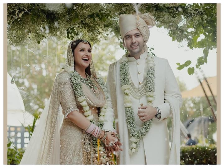 Parineeti Chopra and Raghav Chadha tied the knot on 24 September at The Leela Palace in Udaipur. Now, new pictures from their wedding has been shared on Instagram.