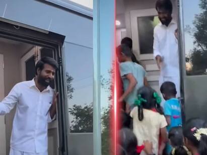 actor soori allowed childrens to visit his caravan vehilcle viral video Actor Soori: கேரவன் உள்ளே என்ன இருக்கு? .. கேள்வி கேட்ட நடிகர் சூரிக்கு சிறுவன் கொடுத்த “ஷாக்” பதில்..!