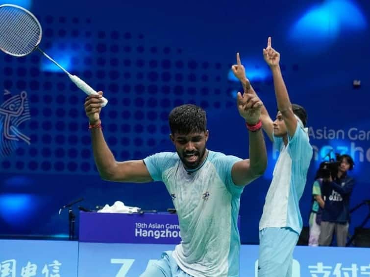 New history in Asian games 2023 - India's Chadwick-Chirag pair win first ever gold in Badminton Asian Games 2023: ஆசிய விளையாட்டில் புதிய வரலாறு - பேட்மிண்டனில் முதல் தங்கம் வென்ற இந்தியாவின் சாத்விக் - சிராக் ஜோடி