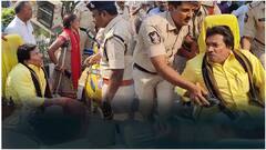 Tension In Guntur TDP Dharmagraha Santhi Rally: పోలీసులతో టీడీపీ నేతల వాగ్వాదం