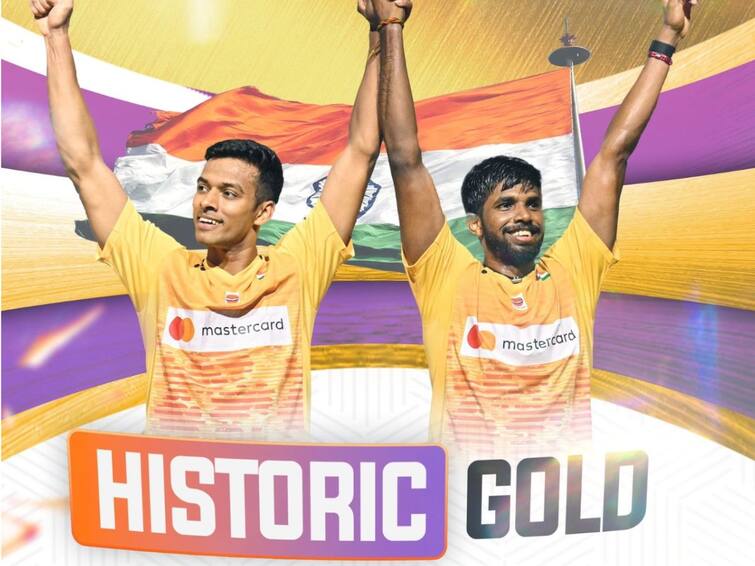 Asian Games 2023 Chirag Shetty- Satwiksairaj Rankireddy win India's first-ever Badminton Gold in Asian Games history Asian Games 2023: బ్యాడ్మింటన్‌లో భారత్ కు తొలి స్వర్ణం- చరిత్ర సృష్టించిన సాత్విక్‌ సాయిరాజ్‌- చిరాగ్‌ శెట్టి