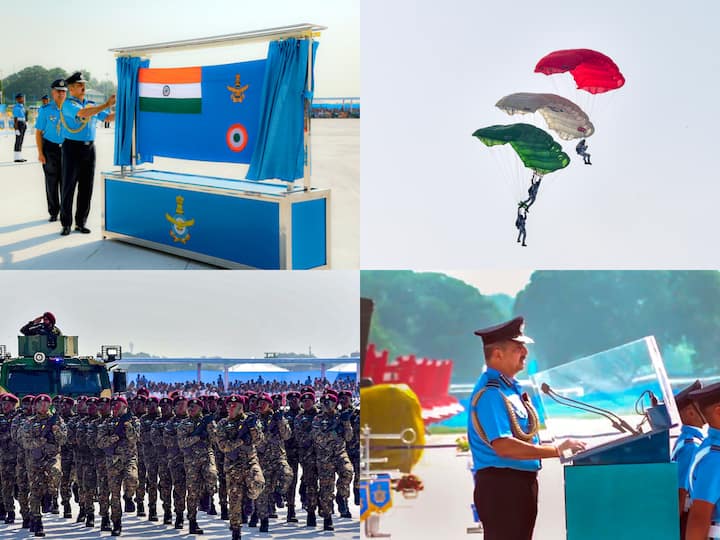The IAF celebrated its 91st Air Force Day on Sunday at Bamrauli headquarters of Central Air Command in Uttar Pradesh's Prayagraj where the Air Chief Marshal unveiled the new ensign.