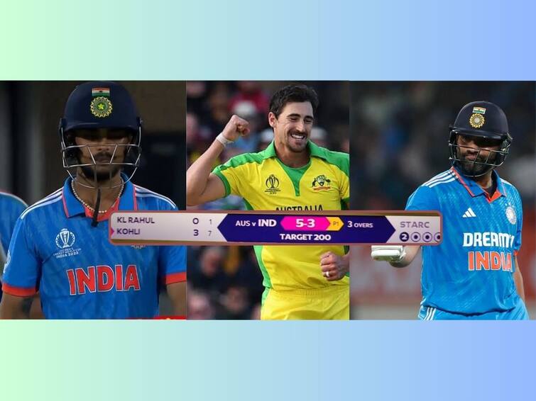 IND vs AUS World Cup 2023 LIVE Score : IND vs AUS World Cup 2023 LIVE Score :इशान किशन 0, रोहित 0, श्रेयस अय्यर 0, ऑस्ट्रेलियाचा पहिल्या दोन ओव्हरमध्ये 'सर्जिकल स्ट्राईक'