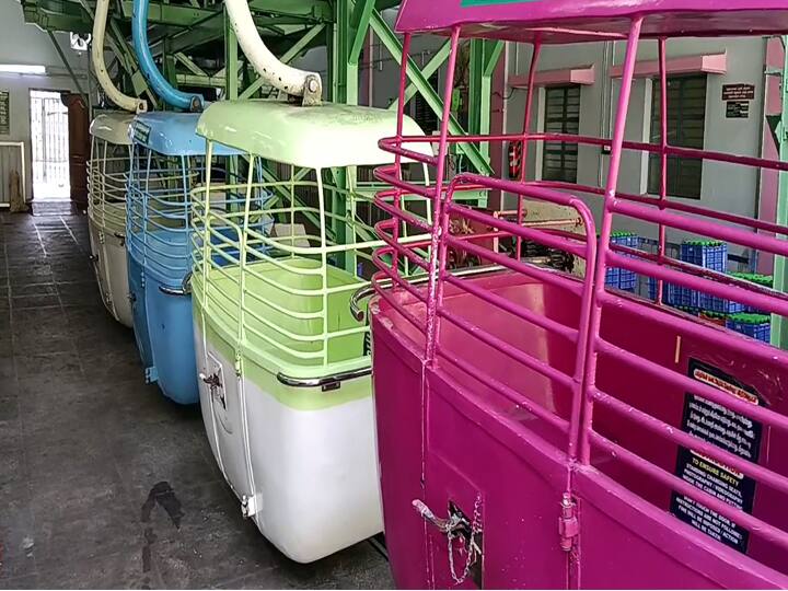 After 50 days, the ropecar service at Palani Murugan temple is being operated from today. பழனி முருகன் கோவிலில் ரோப்கார் சேவை: 50 நாட்களுக்குப் பிறகு இன்று முதல் இயக்கம்