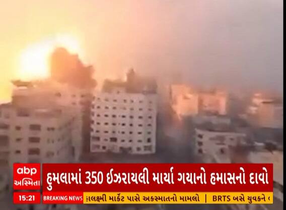 Israel-Hamas War: હમાસના ઠેકાણા પર ઈઝરાયલની એયરસ્ટ્રાઈક જૂઓ વીડિયો