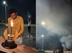 સુરતમાં યુવકે જાહેરમાં ફટાકડા ફોડી બર્થ ડે સેલિબ્રેટ કર્યો, હાથમાં ફટાકડા લઈ સ્ટંટ પણ કર્યા