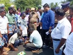 கரூரில் தரம் இல்லாத தார் சாலை; வைரலான வீடியோ -  ஆட்சியர்  நேரில் விசிட்