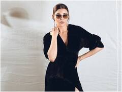 బ్లాక్ డ్రెస్ లో కాజల్ అగర్వాల్ మైండ్ బ్లోయింగ్ పోజులు!