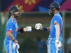 IND vs AUS Records:  Kohli and Rahul lead India to win over Australia at Cricket World Cup IND vs AUS Records: કોહલી-રાહુલની જોડીએ તોડ્યો 24 વર્ષ જૂનો રેકોર્ડ, આ મામલામાં સચિનથી આગળ નીકળ્યો વિરાટ