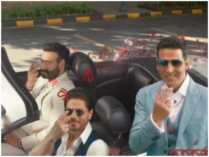 Akshay Kumar New Vimal Pan Masala Ad With Ajay Devgn Shah Rukh Khan Goes  Viral Bigg Boss 15 Soundarya Sharma | Ajay- Shah Rukh के साथ फिर Akshay  Kumar ने किया पान