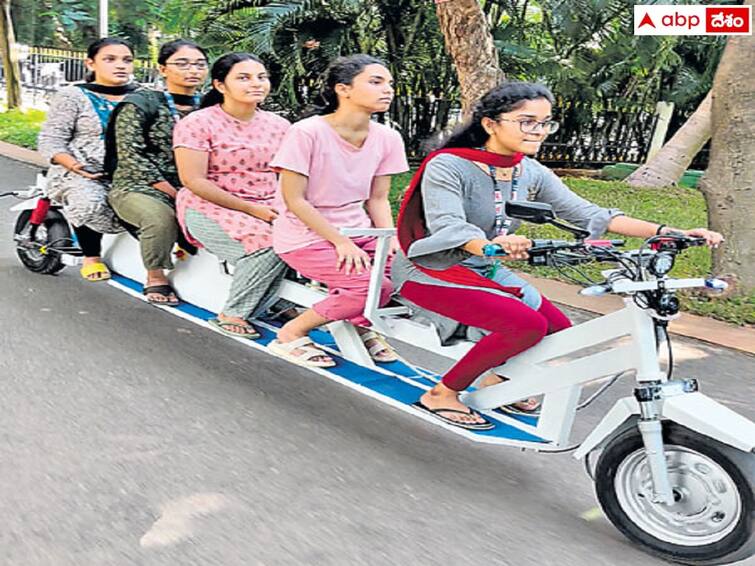 KL University Students develop E-Bike with advanced Facilities KL University: కేఎల్ యూనివర్సిటీ విద్యార్థుల ప్రతిభ, అడ్వాన్స్‌ ఫీచర్లతో కొత్త 'ఈ-బైక్‌' రూపకల్పన