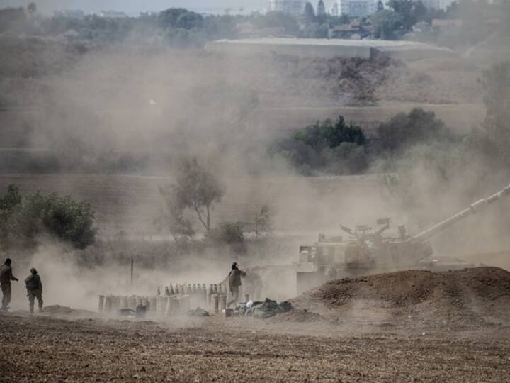 Israeli forces transport military equipment, armored vehicles and artillery to the Gaza border in Israel as Israeli airstrikes continue. (Image Source: Getty)