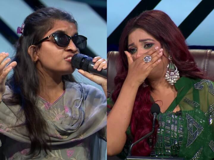 Indian Idol visually challenged girl impressed with her singing Shreya Ghoshal gets emotional देख नहीं सकती है Indian Idol की ये कंटेस्टेंट, पर अपनी जादूई आवाज का बिखेरा ऐसा रंग, छलक पड़े श्रेया घोषाल के आंसू