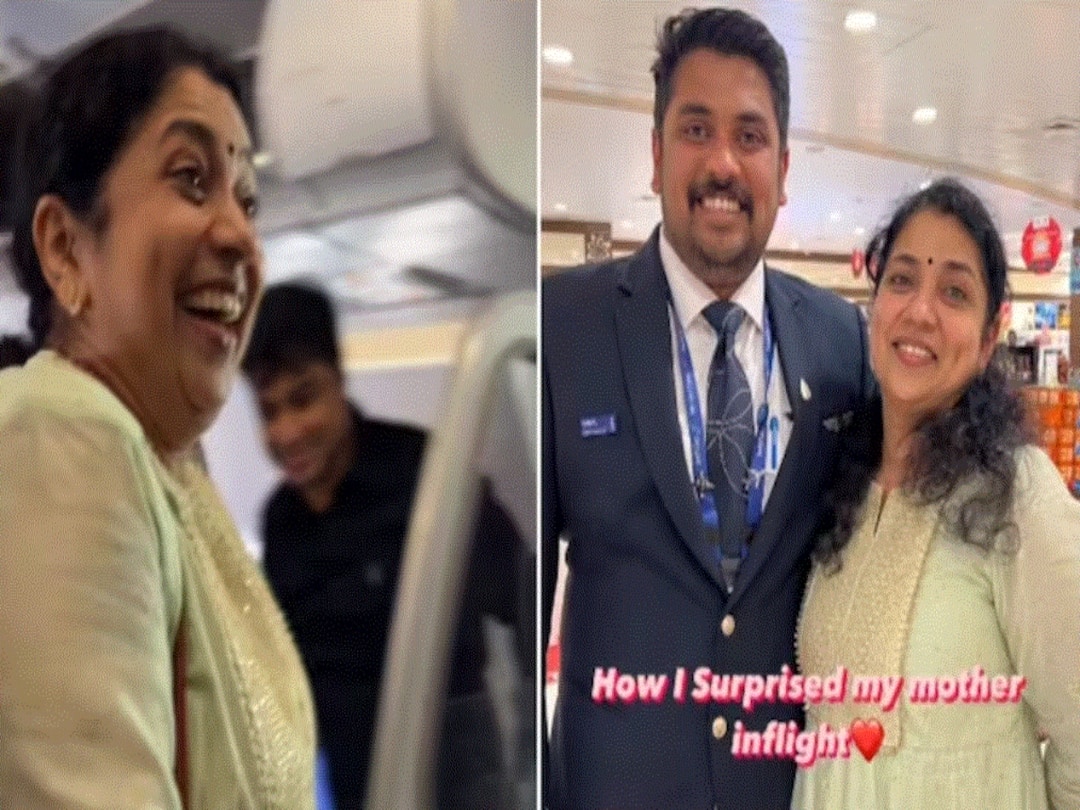 Pilot Surprises Mother On Aircraft Leaves Her Speechless Watch Viral Video Trending Pilot Surprises Mother On Aircraft, Leaves Her Speechless. WATCH