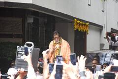 माथे पर तिलक लगाकर, गले में फूलों की माला डाल...बर्थडे पर हज़ारों फैंस से सिर झुकाकर मिले अमिताभ बच्चन