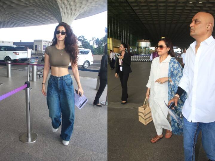 Celebs Airport Look: बॉलीवुड सेलेब्स अपने एयरपोर्ट लुक के साथ एक्सपेरिमेंट करना नहीं भूलते हैं. वह अलग-अलग अंदाज में एयरपोर्ट पर नजर आते हैं. आज भी कुछ सितारे एयरपोर्ट पर नजर आए.