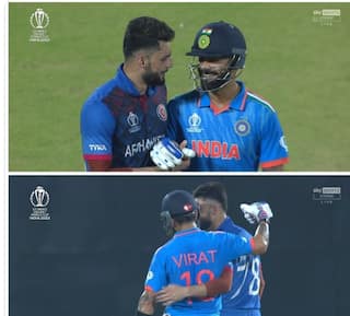World Cup : विराट-नवीन उल हकचा वाद संपला, सामन्यादरम्यान गळाभेट, गौतम गंभीरची प्रतिक्रिया, फोटो व्हायरल