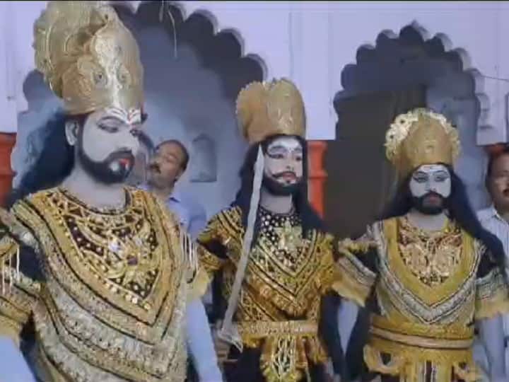 Uttar Pradesh people worship dashanan Rawan in Prayagraj take out shobhayatra in Navaratri ann UP News: यूपी के इस शहर में होती है रावण की पूजा, ढोल नगाड़ों की थाप पर निकाली जाती है शोभायात्रा