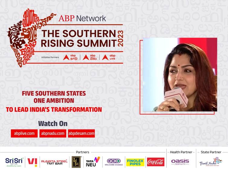 ABP Southern Rising 2023 When BJP Makes Inroads In South Many In Opposition Will Vanish Khushboo Sundar When BJP Makes Inroads In South, Many In Oppn Will Vanish: Khushboo Sundar