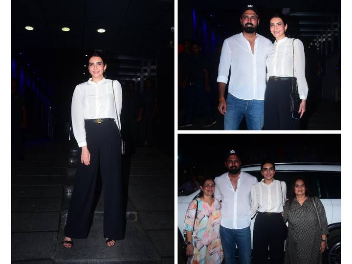 Karishma Tanna is currently celebrating her massive win at Busan Film Festival and recently she was seen with her family as she went out to spend  time with them.