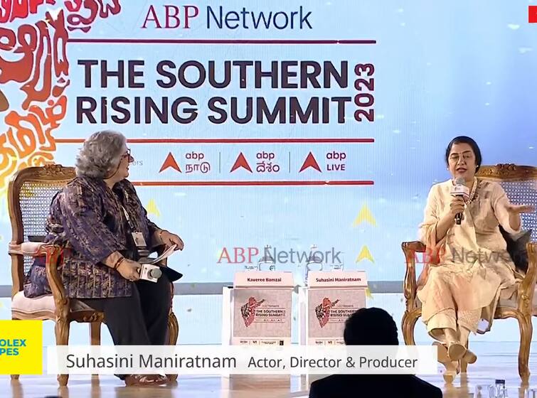 ABP Southern Rising Summit 2023 Suahsini manirantan talk about south and Bollywood Movies ABP Southern Rising Summit 2023: मैंने मणिरत्नम को पोन्नियिन सेल्वन बनाने के लिए मना किया था, जानें क्यों पत्नी सुहासिनी ने कही थी ऐसी बात