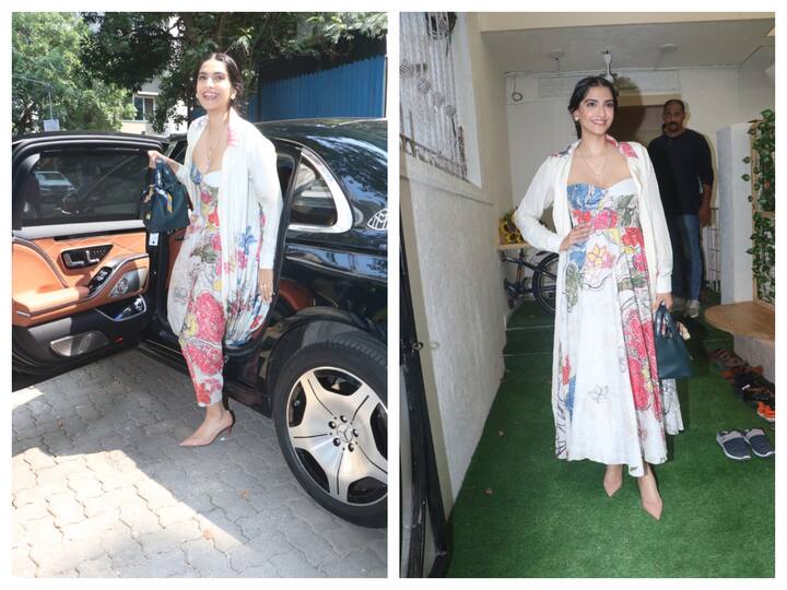 Actor Sonam Kapoor was spotted attending a school opening in Mumbai on Thursday.