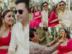 Parineeti Chopra Haldi Ceremony: पति राघव को प्यार से निहारती दिखीं परिणीति चोपड़ा, तो सास ने लगाई होने वाली बहू को हल्दी, देखिए अनदेखी तस्वीरें