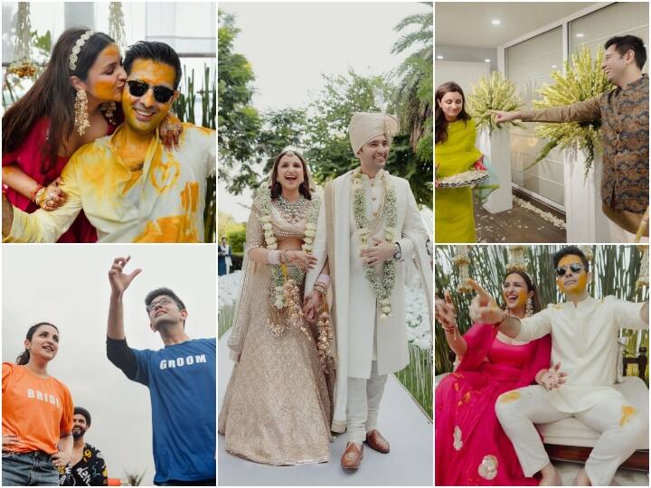 Parineeti Chopra Wedding Album: परिणीति चोपड़ा और राघव चड्ढा हाल ही में शादी के बंधन में बंधे हैं. कपल की शादी काफी ड्रीमी थी जिसकी तमाम फोटो सामने आई हैं. यहां देखिए RaghNeeti की वेडिंग एलबम