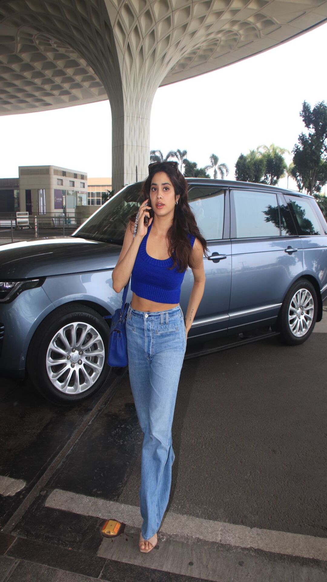 Janhvi Kapoor On Her Day Off Keeps It Chic In A White Crop Top, Blue Jeans  And A Rs 2 Lakh Balenciaga Handbag