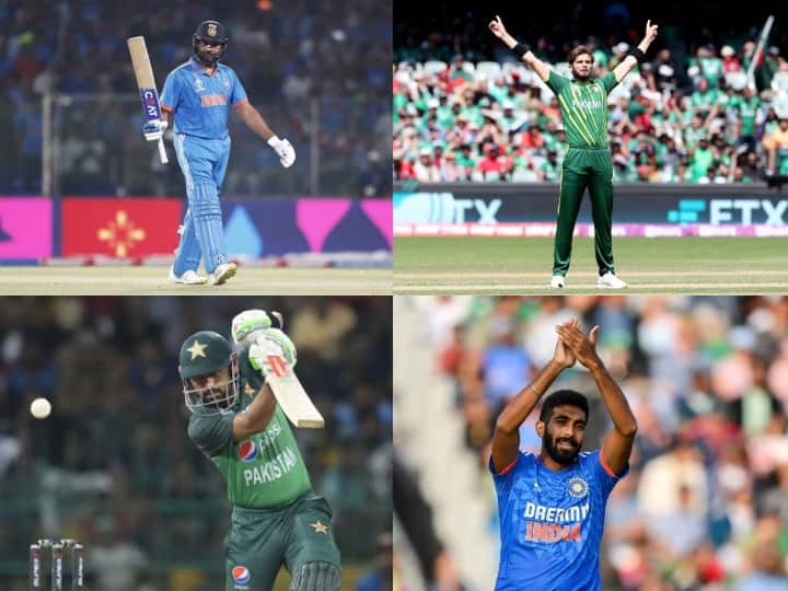 India vs Pakistan World Cup 2023 Rohit Sharma vs Shaheen Shah Afridi to Babar Azam vs Jasprit Bumrah five biggest contest IND vs PAK: रोहित-शाहीन से लेकर बुमराह-बाबर तक, इन 10 खिलाड़ियों के बीच होगी देखने वाली जंग
