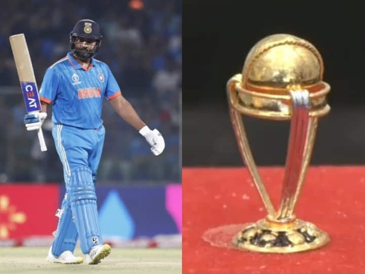 India vs Pakistan World Cup 2023 A man in Ahemdabad has made a golden world cup throphy for rohit sharma IND vs PAK: रोहित शर्मा को मिलेगी सोने की वर्ल्ड कप ट्रॉफी! जानें इस खास गिफ्ट की पूरी कहानी