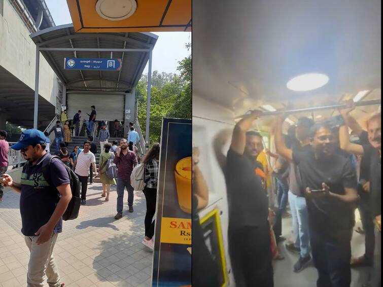 Let's Metro for CBN Chandrababu's supporters Protest in Hyderabad Metro Stations Miyapur Metro was closed for a while Let's Metro For CBN: లెట్స్‌ మెట్రో ఫర్‌ సీబీఎన్‌ పేరుతో చంద్రబాబు మద్దతుదారుల మెట్రో ప్రయాణం -మియాపూర్‌ స్టేషన్ కాసేపు మూసివేత