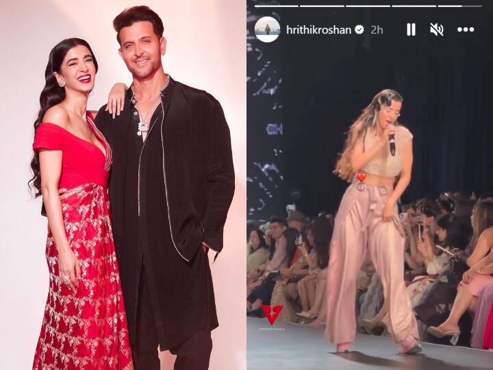 Hrithik Roshan supported her lady love Saba Azad after got troll on daning at Lakme Fashion Week ramp डांस को लेकर Saba Azad को लोगों ने किया ट्रोल तो सपोर्ट में उतरे Hrithik Roshan, लेडी लव का वीडियो शेयर कर लिखी खास बात