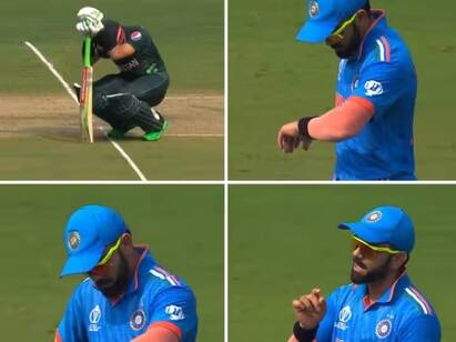 Virat Kohli World Cup 2023: virat kohli acting in india vs pakistan match ahmedabad world cup 2023 IND vs PAK: ભારત-પાકિસ્તાન હાઇ વૉલ્ટેજ મેચમાં વિરાટ કોહલીની એક્ટિંગ, વીડિયો જોઇ તમે પણ હંસવું નહીં રોકી શકો.....