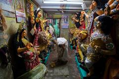 Festive Fever 2023: A Glimpse As Durga Idols Make Their Way To Adorn Various Pandals Of Kolkata