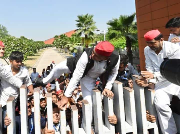 UP Politics: JPNIC के गेट पर कूद-फांद को लेकर अखिलेश यादव ने दी प्रतिक्रिया, बताई ऐसा करने की वजह