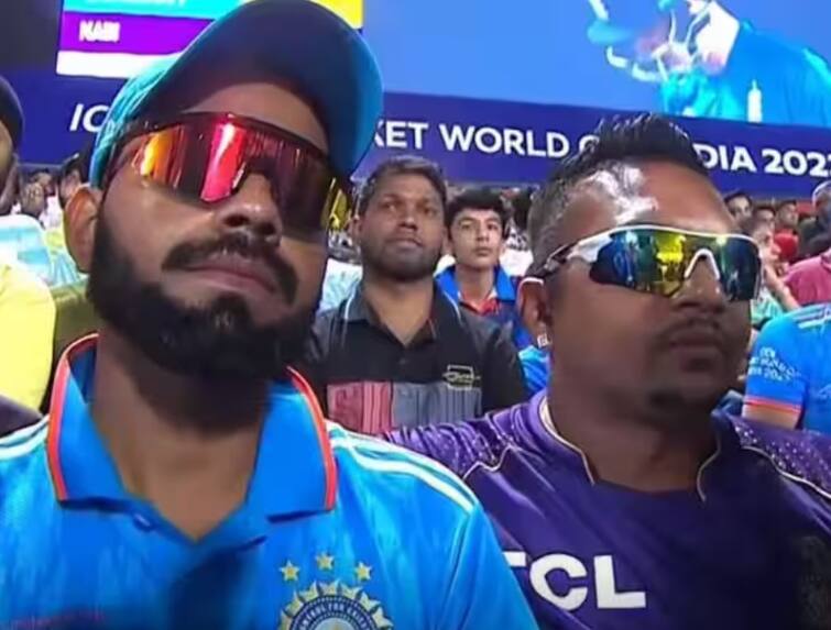 virat kohli and sunil narine lookalike at the arun jaitley stadium afg vs eng world cup 2023  ENG vs AFG: દિલ્હીના અરુણ જેટલી સ્ટેડિયમમાં જોવા મળ્યા કોહલી અને સુનીલ નરેન ?  જાણો વાયરલ તસવીરનું સત્ય 