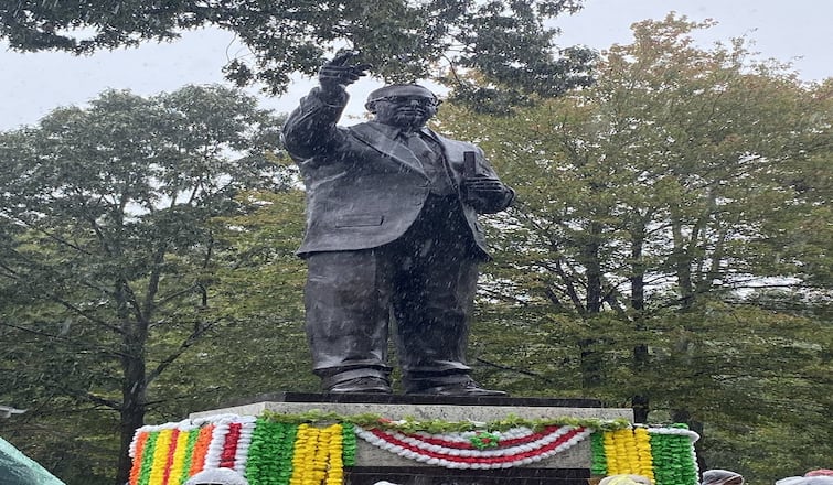 the tallest statue of Dr B R Ambedkar inaugurated in a Maryland suburb in Washington USA B R Ambedkar Statue In America: અમેરિકામાં ગૂંજ્યો જય ભીમનો નાદ, ભારત બહાર બાબા સાહેબ આંબેડકરની સૌથી ઉંચી પ્રતિમાનું અનાવરણ
